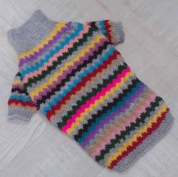 Напіввовняний светр для дівчинки бульдога, мопса